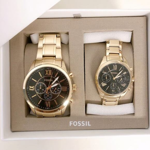 Fossil BQ2400Set His and Her Chronograph Gold-Tone Stainless Steel Watch main image 8